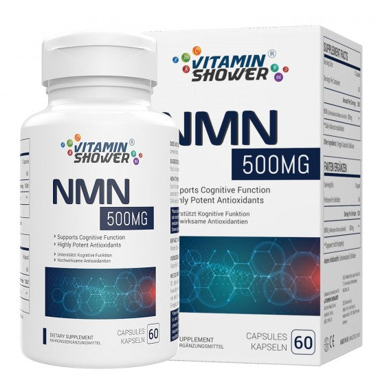 英國製造 VITAMIN SHOWER NMN 30000 MG  30000MG 每顆 500MG 99% PURE 99% 純度 60 CAPSULES 60顆